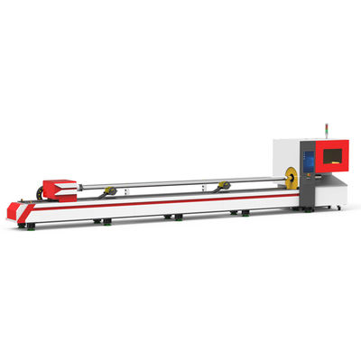 Rohr-Rohr-Faser-Laser-Schneidemaschine automatische ladende 6m 1500w IPG für runden Flussstahl